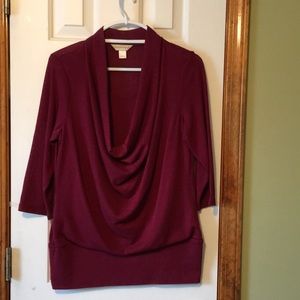 Christopher & Banks Burgundy pull-over sweater
